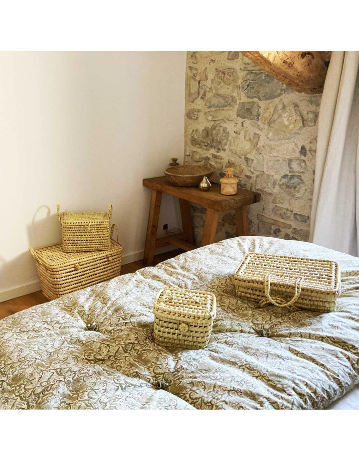 Valio Grande Valisette de Rangement en Feuilles de Palmier - HYDILE