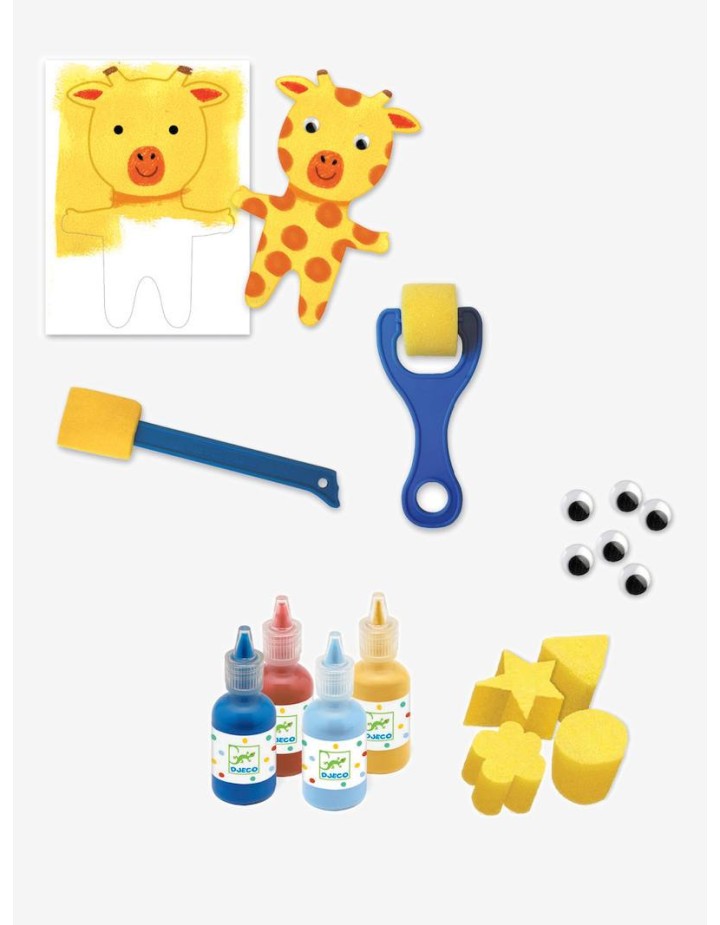 Peinture à l'éponge Les aventures des doudous - DJECO