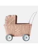 Poussette en rotin Rose - OLLI ELLA