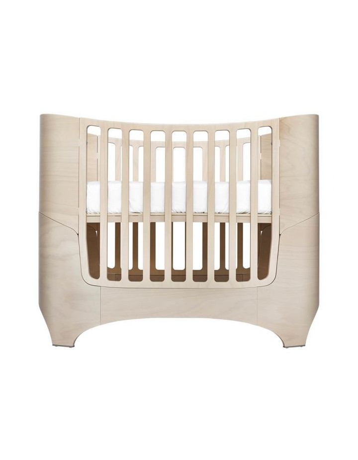 Lit ovale évolutif avec matelas confort beige - LEANDER