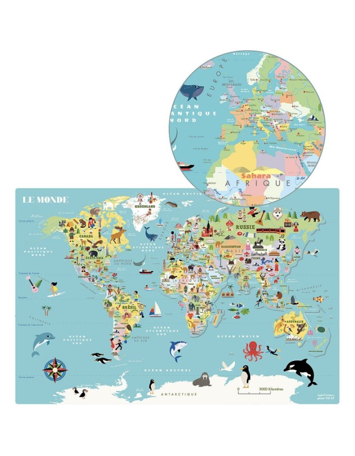 Carte Du Monde Mahnétique Ingela - VILAC