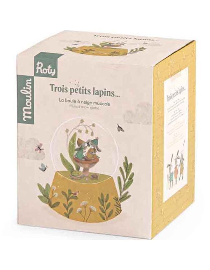Boule A Neige Musicale Trois Petits Lapins - Moulin Roty