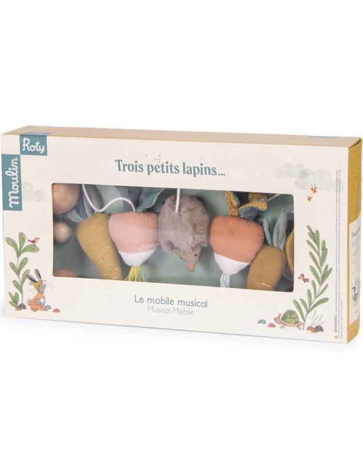 Mobile Musical Croisillon Trois petits lapins - Moulin Roty