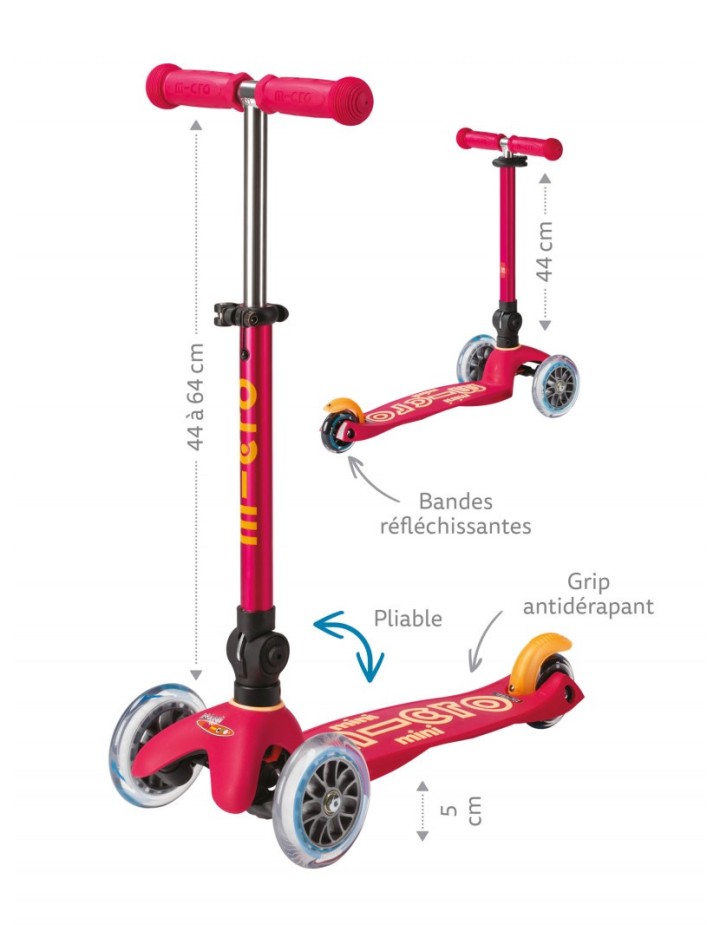 Trottinette Mino micro pliable Aqua - MICRO