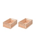 Lot de 2 boites de rangement M Tuscany Rose Lot de 2 boites de rangement M Tuscany Rose