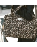 Sac à langer Darcy Coton Recyclé Léopard Beige - RIVE DROITE