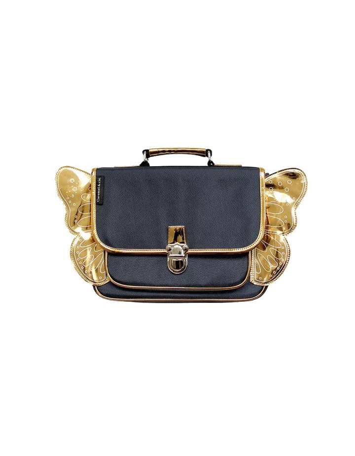 Petit Cartable Ailé Bleu Nuit Caramel&Cie