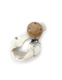 Attache-tetine wood olive bloom-BABYSHOWER