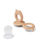 Lot De 2 sucettes d'aliments ou grignoteuses MIRANDA Peach - BIBERON - LIEWOOD