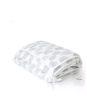 TOUR DE LIT ROUND NUAGE MOUSSELINE DE COTON BLANC - TOUR DE LIT BEBE - MOUMOUT