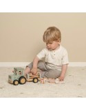 Tracteur avec remorque en bois little farm - Jouet en bois 18 mois - LITTLE DUTCH Tracteur avec remorque en bois little farm - Jouet en bois 18 mois - LITTLE DUTCH