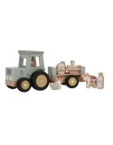 Tracteur avec remorque en bois little farm - Jouet en bois 18 mois - LITTLE DUTCH Tracteur avec remorque en bois little farm - Jouet en bois 18 mois - LITTLE DUTCH