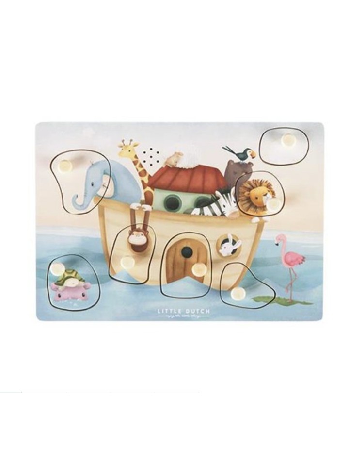 puzzle sonore des animaux arche de noe - puzzle sonores dés 10 mois - LITTLE DUTCH