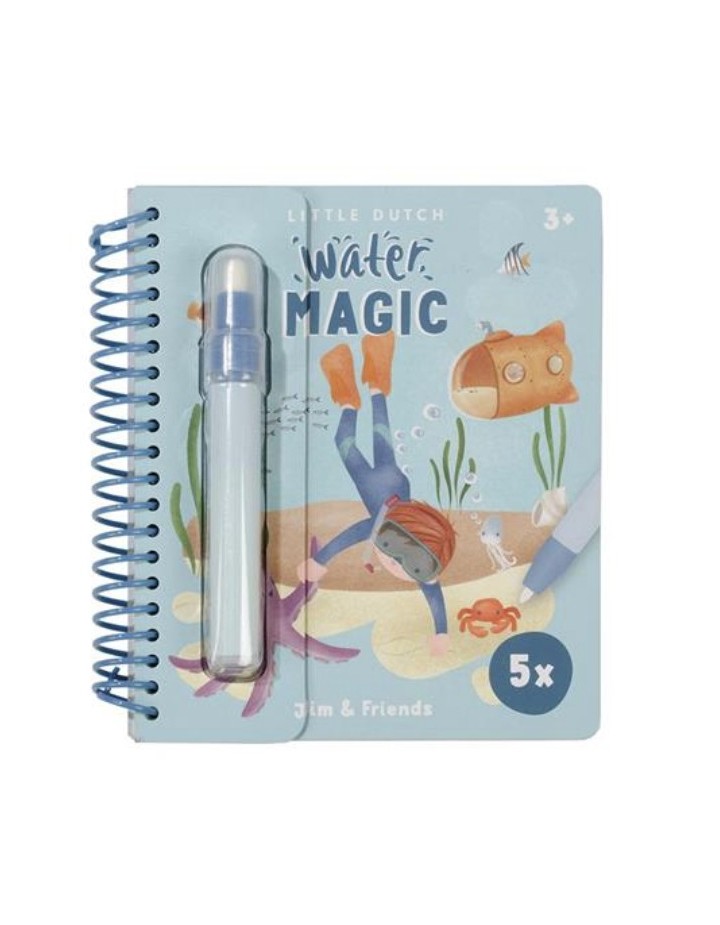coloriage magique aquatique JIM et FRIENDS - loisirs créatifs dés 3 ans - LITTLE DUTCH