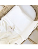 couverture naissance blanche - linge de lit bébé - LES JULIETTES