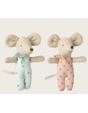 les jumeaux bébé souris dans leur boite de MAILEG