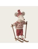 I- SOURIS EN HIVER ET SA PAIRE DE SKIS, MAMAN