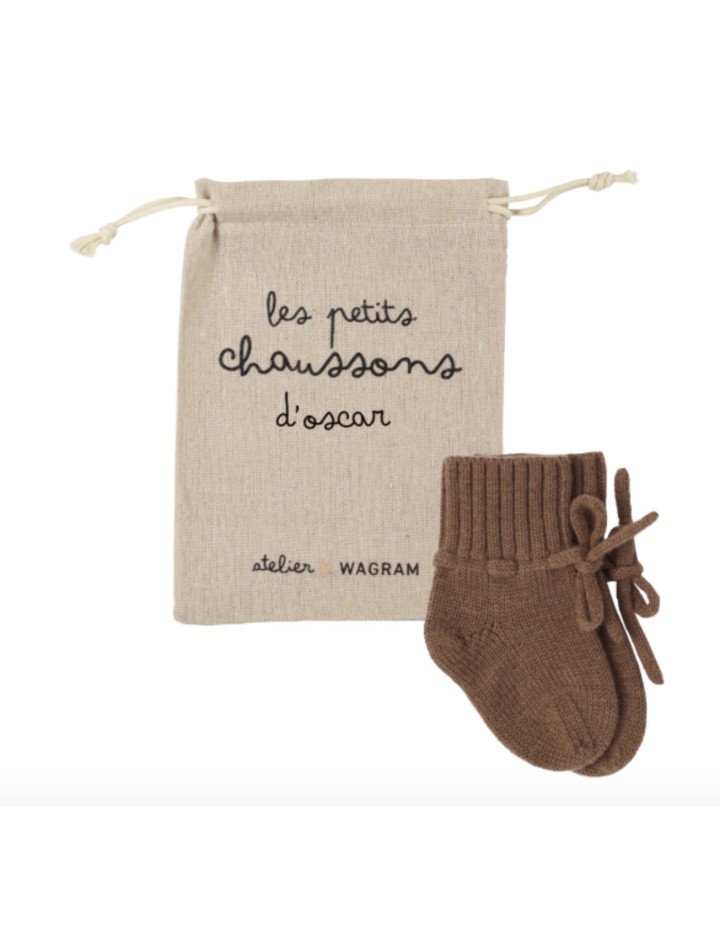 I- CHAUSSONS MÉRINO CARAMEL