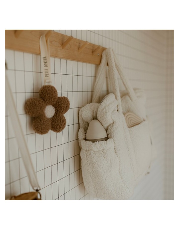 ATTACHE TÉTINE FLEUR MOUMOUTE BEIGE ATTACHE TÉTINE FLEUR MOUMOUTE BEIGE