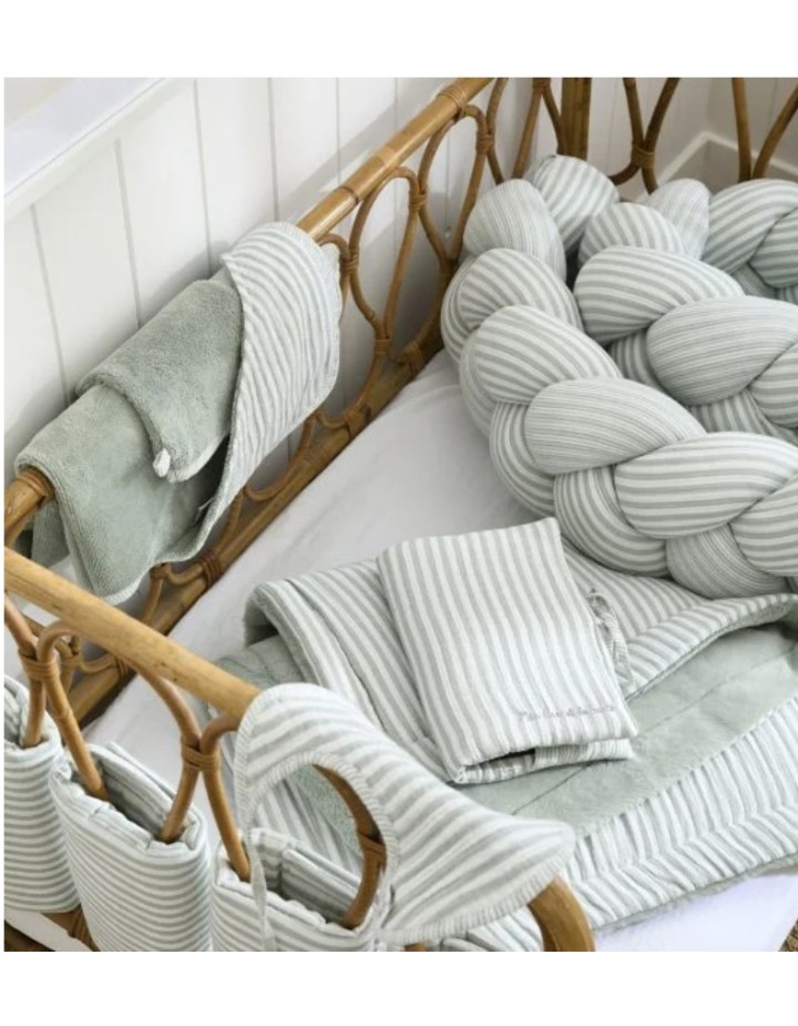 I- Gigoteuse été 6-18 mois rayé vert de gris