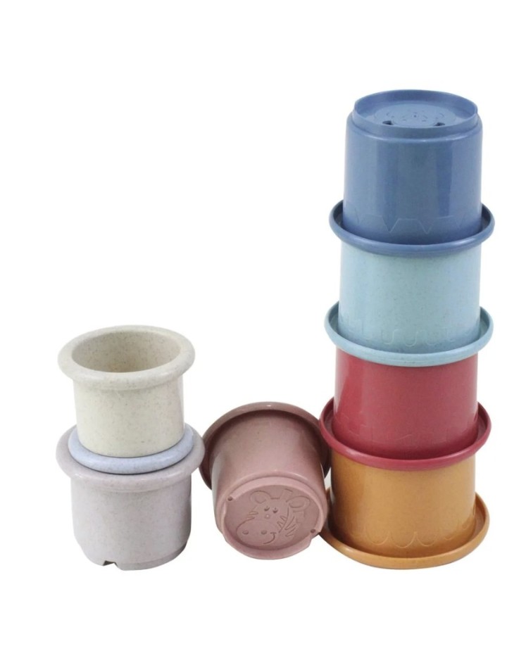 I- GOBELETS À EMPILER EN PAILLE DE BLÉ RECYCLÉE