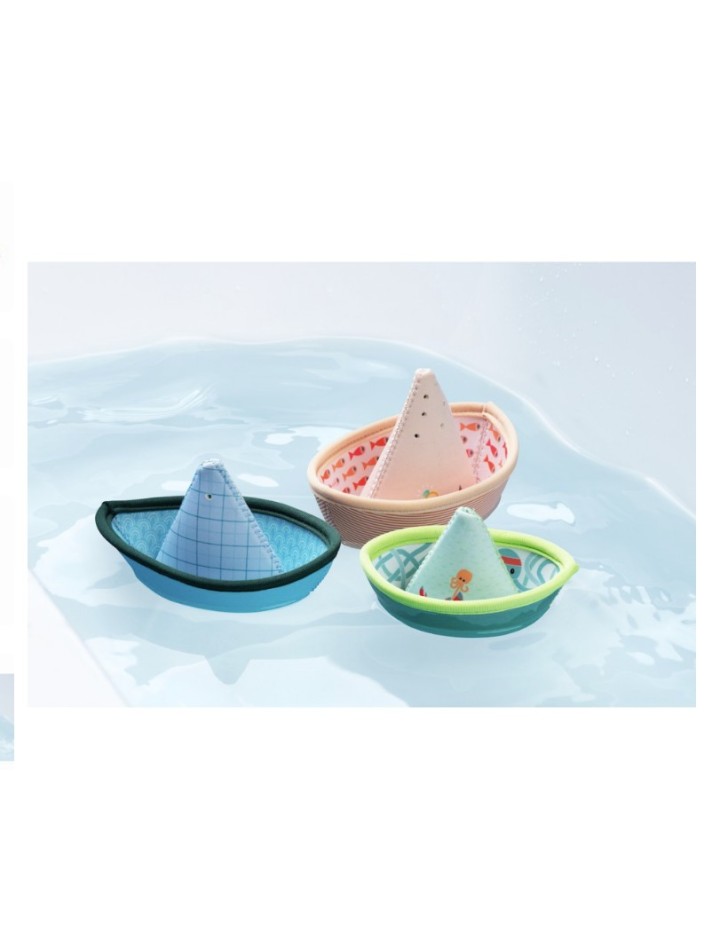 Lot 3 bateaux flottants pour le bain jungle