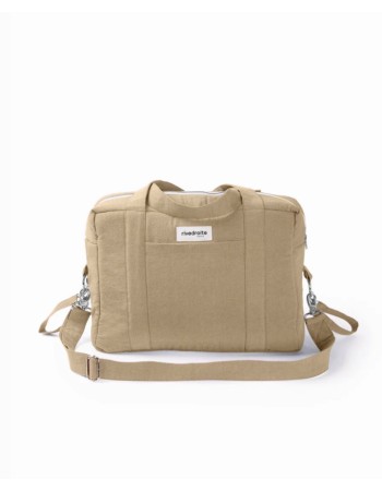 Sac à langer Darcy – Coton recyclé Beige | Puériculture pratique & stylée