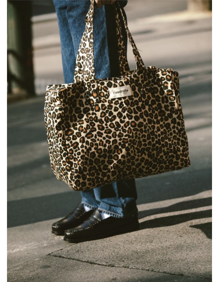 I- Sac 24H CELESTIN Leopard beige sand