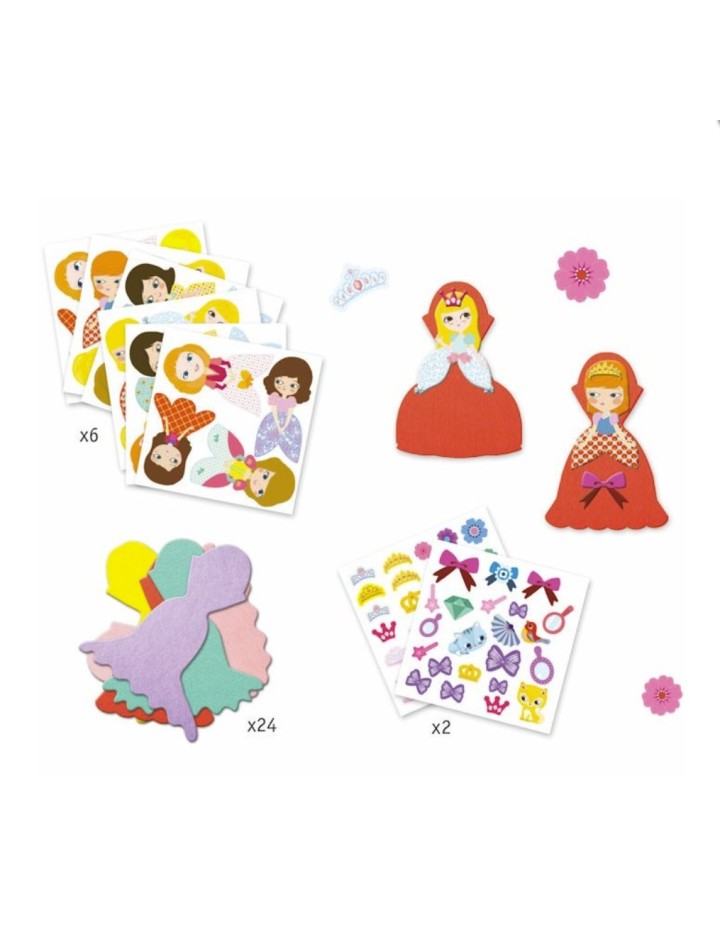 I- CRÉER AVEC DES GOMMETTES J'AIME LES PRINCESSES