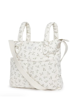 Sac à langer Sophie Olive Bloom – Organiseur poussette 100 % coton bio