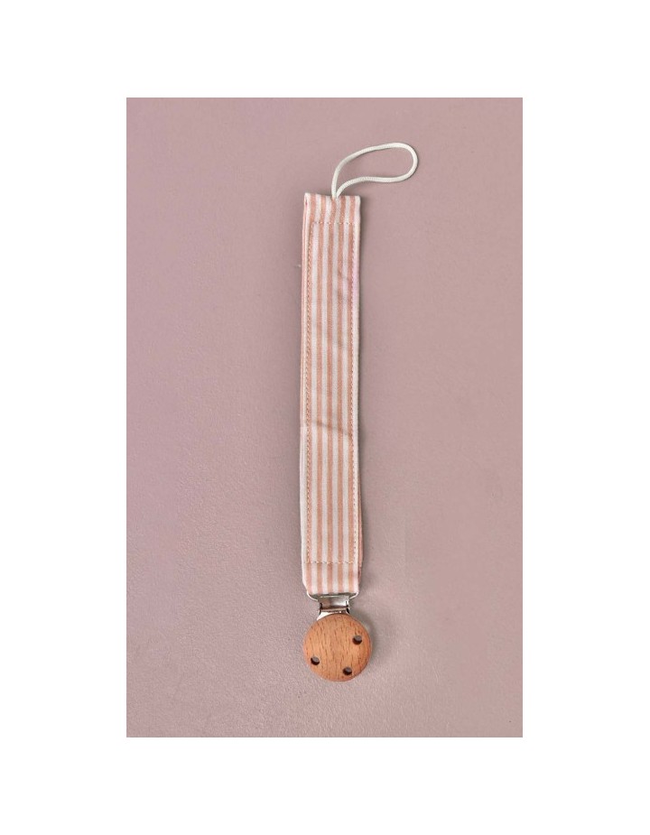 ACCROCHE TÉTINE RAYURES PINK ACCROCHE TÉTINE RAYURES PINK