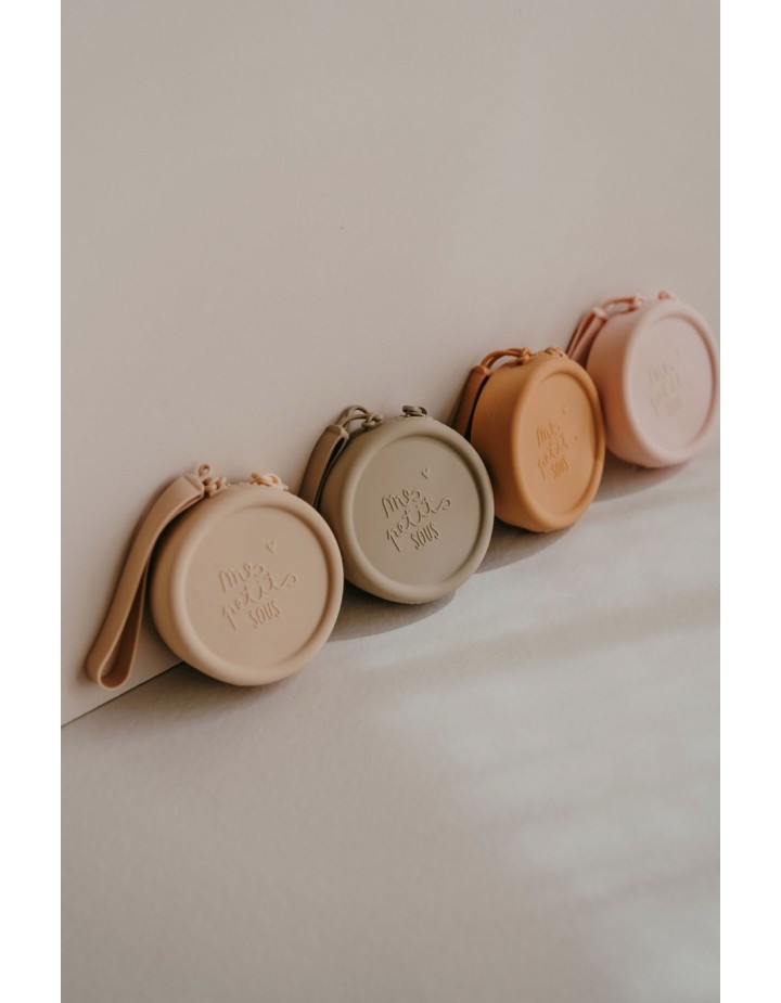 I- PORTE-MONNAIE EN SILICONE BOIS DE ROSE