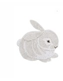 Tapis lavable en coton animal bunny