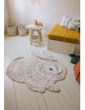 Tapis lavable en coton animal bunny