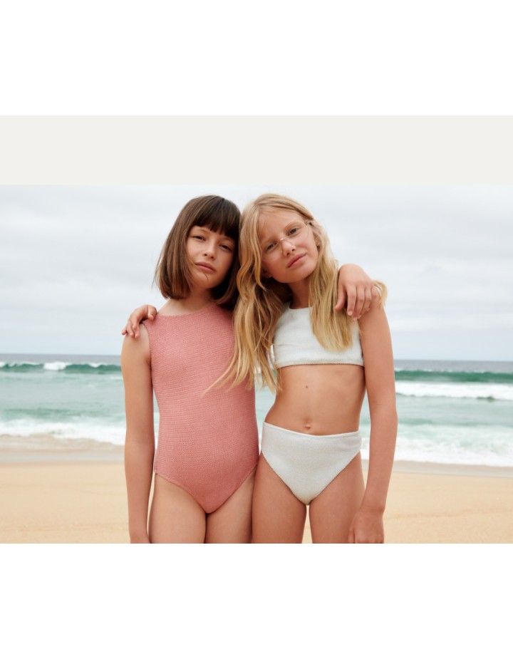 I- MAILLOT DE BAIN BIANCO DUSTY ROSE 7 ANS