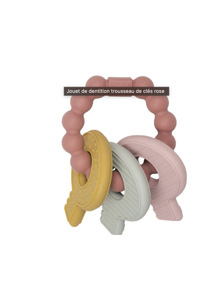 I- TROUSSEAU DE CLÉS DE DENTITION ROSE