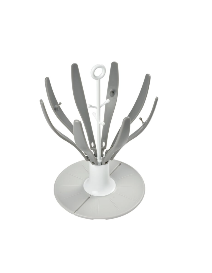 I- EGOUTTE-BIBERONS PLIABLE FLOWER GRIS