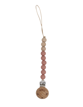 I-ATTACHE TETINE SILICONE ET BOIS ROSE PASTEL I-ATTACHE TETINE SILICONE ET BOIS ROSE PASTEL