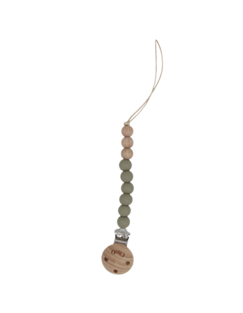 I-ATTACHE TETINE SILICONE ET BOIS VERT SAUGE I-ATTACHE TETINE SILICONE ET BOIS VERT SAUGE