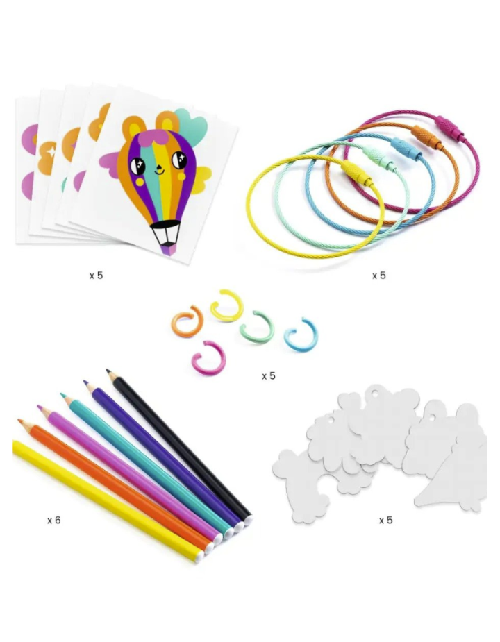 ARTISTIC PLASTIC A COLORIER - porte clefs Kawaii