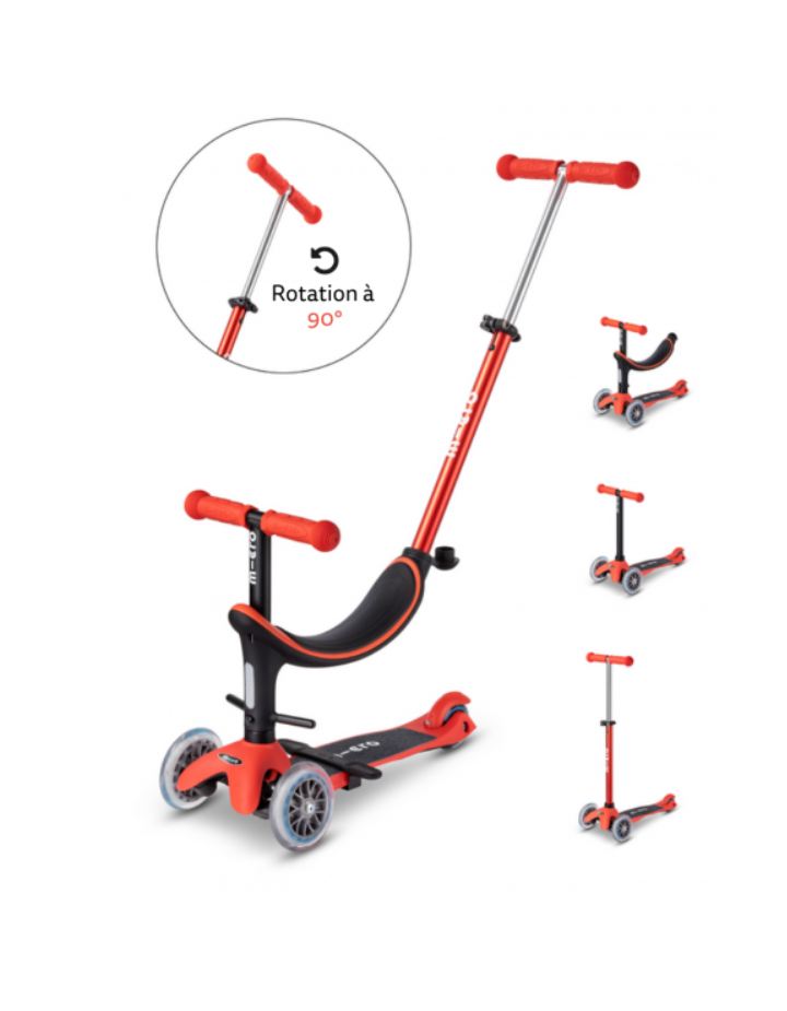 TROTINETTE MINI MICRO 3EN1 REVOLUTION ROUGE