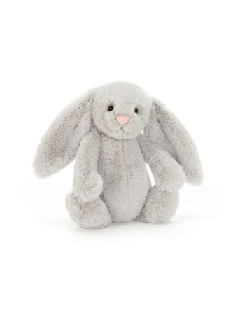 Lapin Bashful Silver Jellycat Medium – Doudou gris bébé