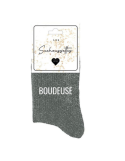 CHAUSSETTES GRIS PAILLETTES BOUDEUSE 36/42