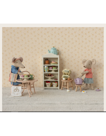 I- TABLE À CAFÉ ET BANC rose