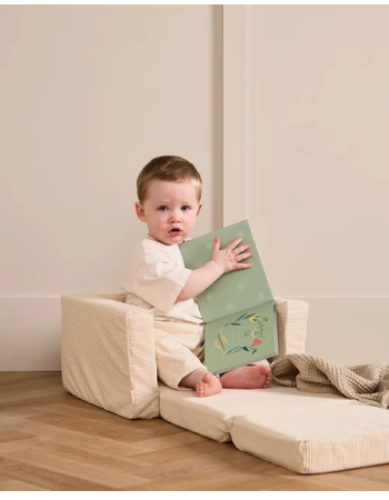 Fauteuil pliant blanc cassé