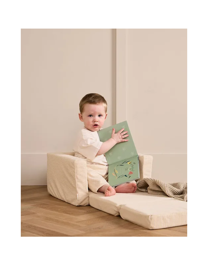 Fauteuil pliant blanc cassé