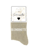 CHAUSETTES BEIGE PAILLETTES BLONDINETTE 25/30