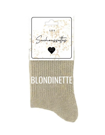 CHAUSETTES BEIGE PAILLETTES BLONDINETTE 25/30
