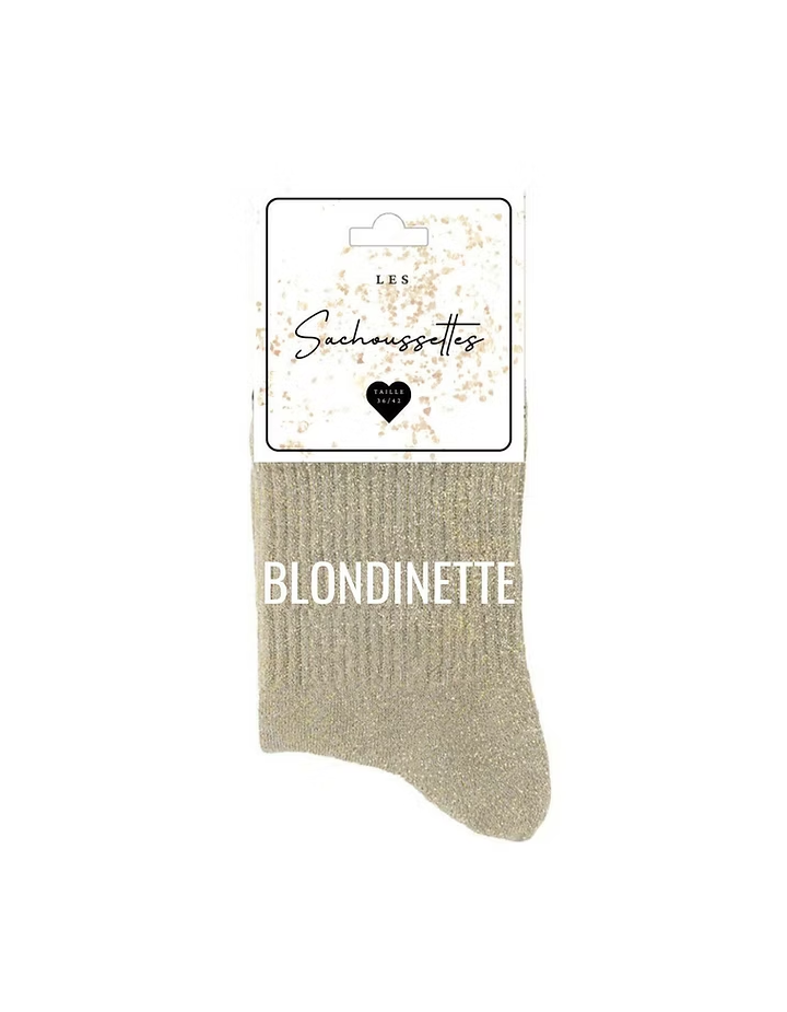 CHAUSETTES BEIGE PAILLETTES BLONDINETTE 25/30