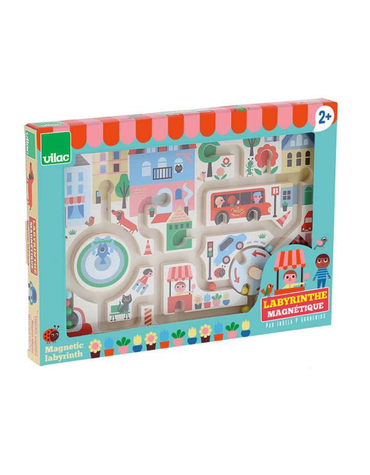 Labyrinthe magnétique en bois, Ma petite ville